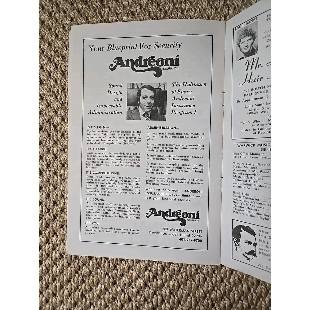 Rare Raquel Welch Warwick Musical Theatre RI Program 6/28-7/3, 1976